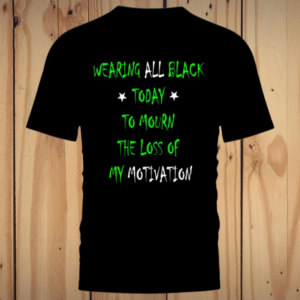 Wearing Black T Shirt - TS017