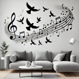 WA007 - MUSIC NOTES SINGING BIRDS